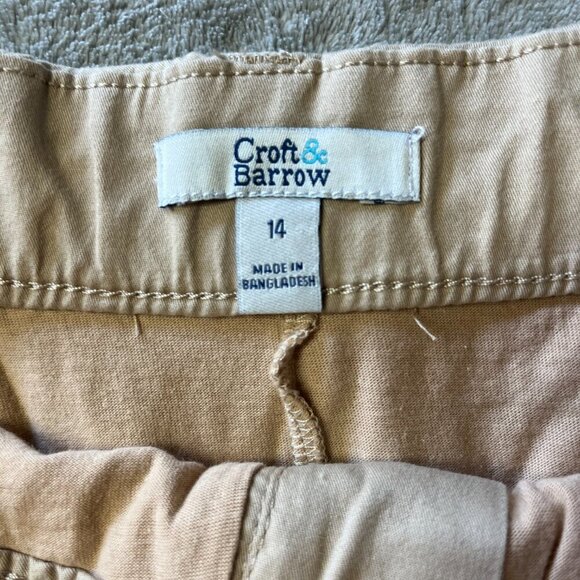 Croft & Barrow Tan A-Line Skort Skirt - Picture 5 of 10